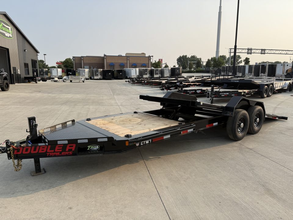New 2027 Double A 22 ft=16 ft Tilt + 6 ft flat Gravity Tilt HEAVY DUTY 16K Trailer