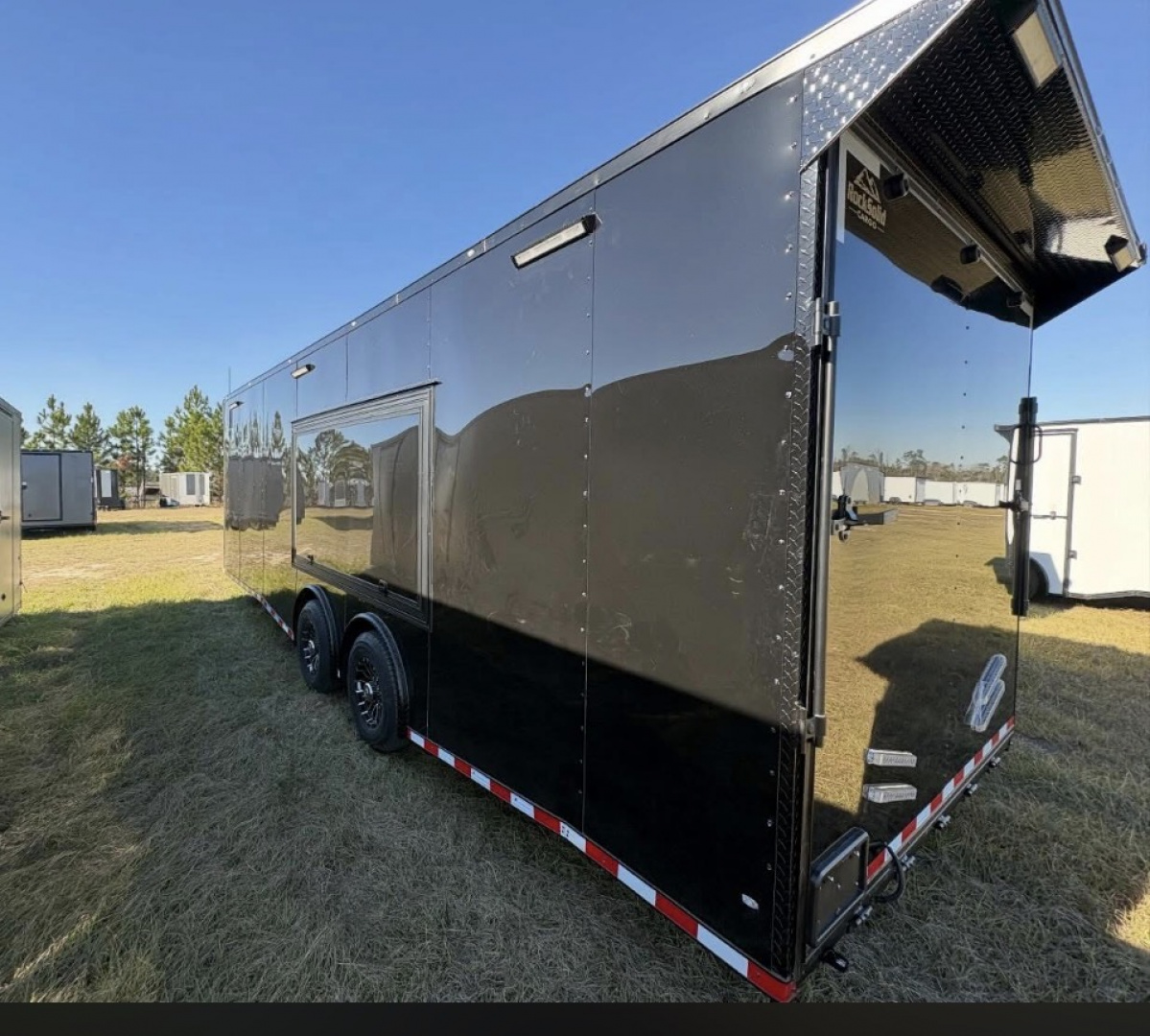 New 2027 Rock Solid Cargo Super Sport 8.5x26 Tandem Axle Race Trailer – Black PolyCore
