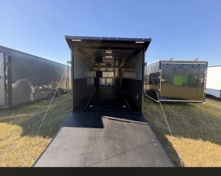 New 2027 Rock Solid Cargo Super Sport 8.5x26 Tandem Axle Race Trailer – Black PolyCore