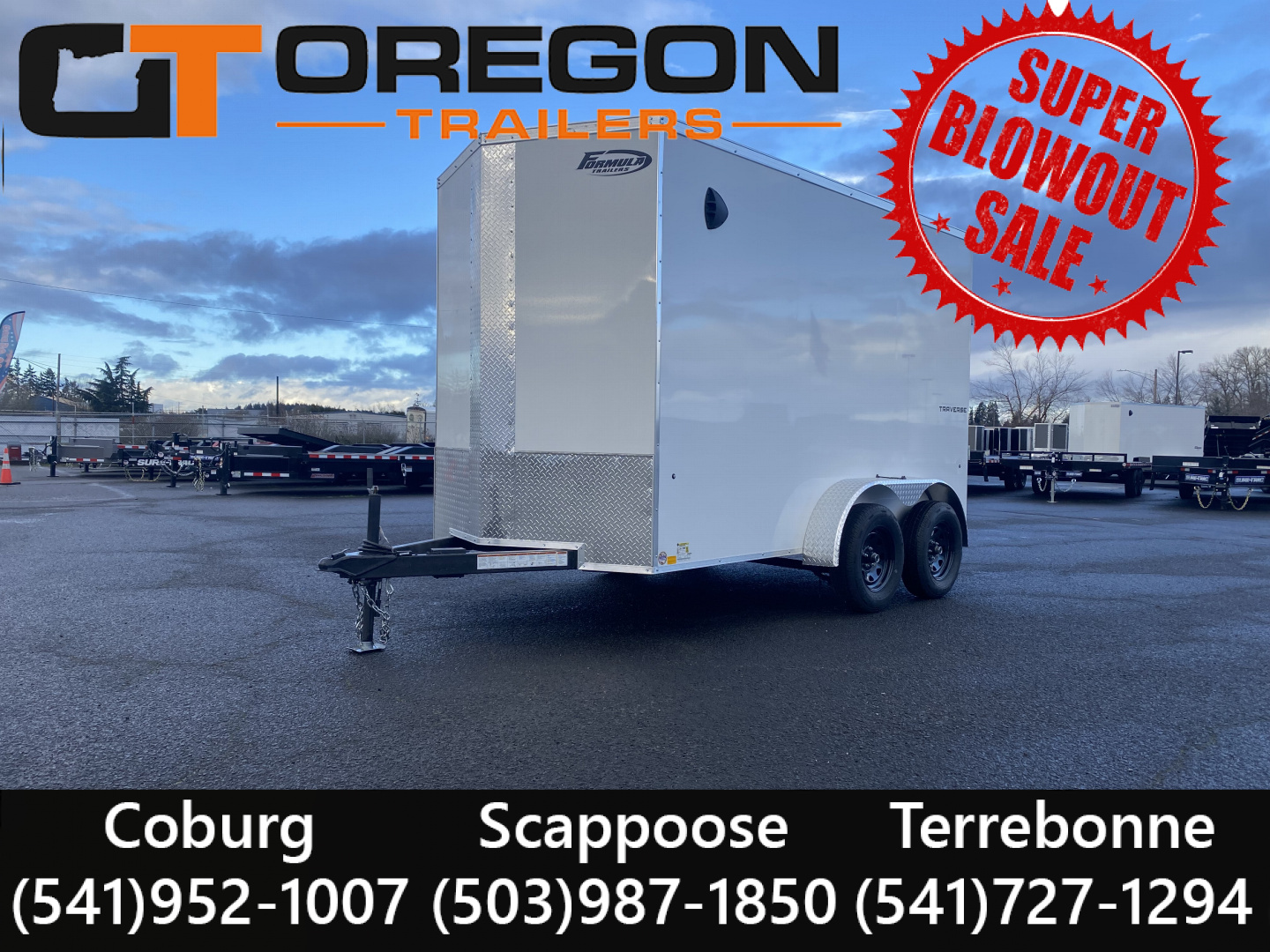 New 2026 Formula Traverse 6x12 Enclosed Trailer +6" Height 7K GVWR