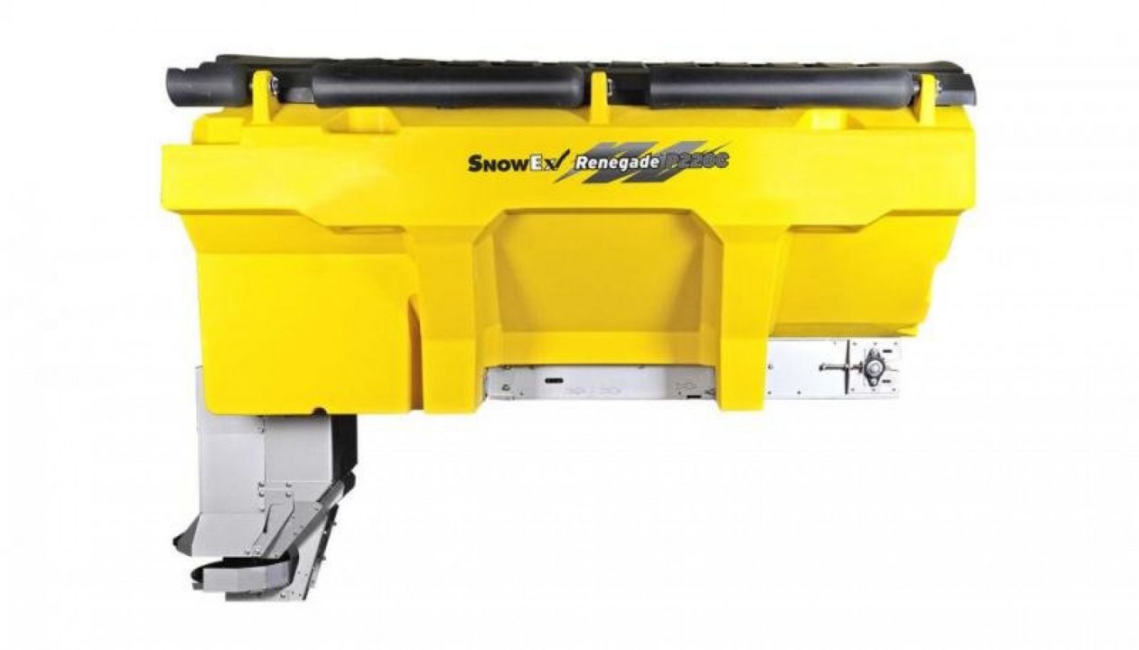 New SnowEx 1.5CY Renegade Helixx P150A Poly Hopper Salt Spreader **w/Lid, Inverted V, & Helixx Auger**Includes Installation