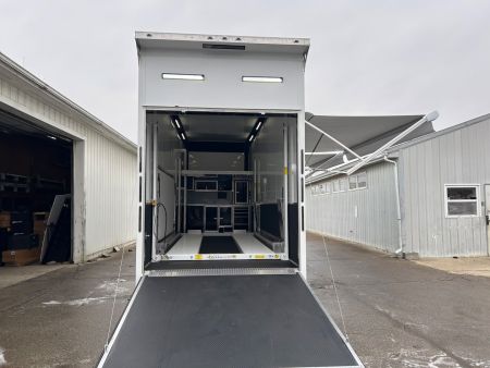New 2026 Haulmark 28 FT EDGE ALUMINUM STACKER TRAILER W/ ESCAPE DOOR AND AWNINGS