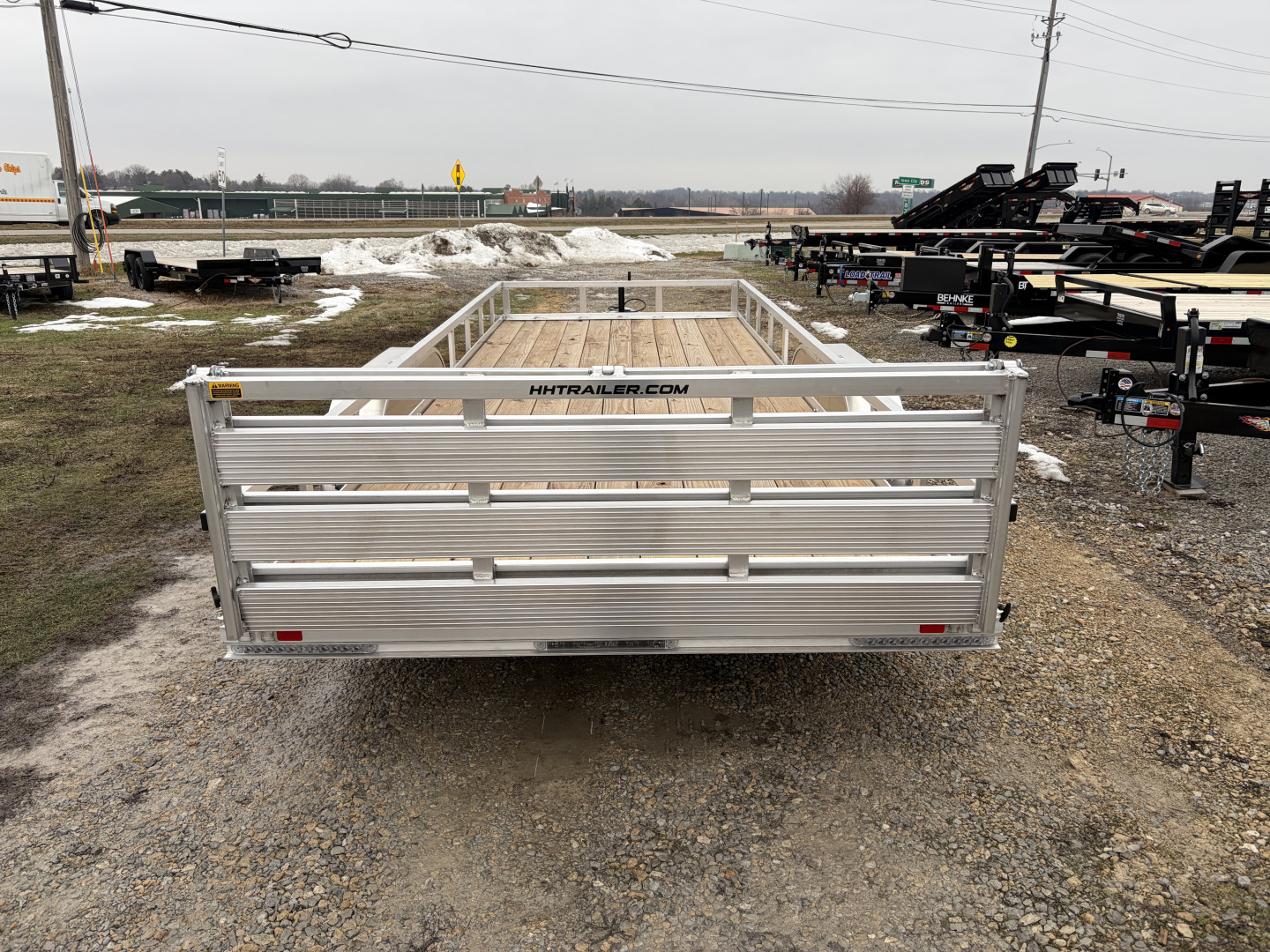 New 2026 H&H Trailers 82X20 Aluminum Rail Side Utility Tandem
