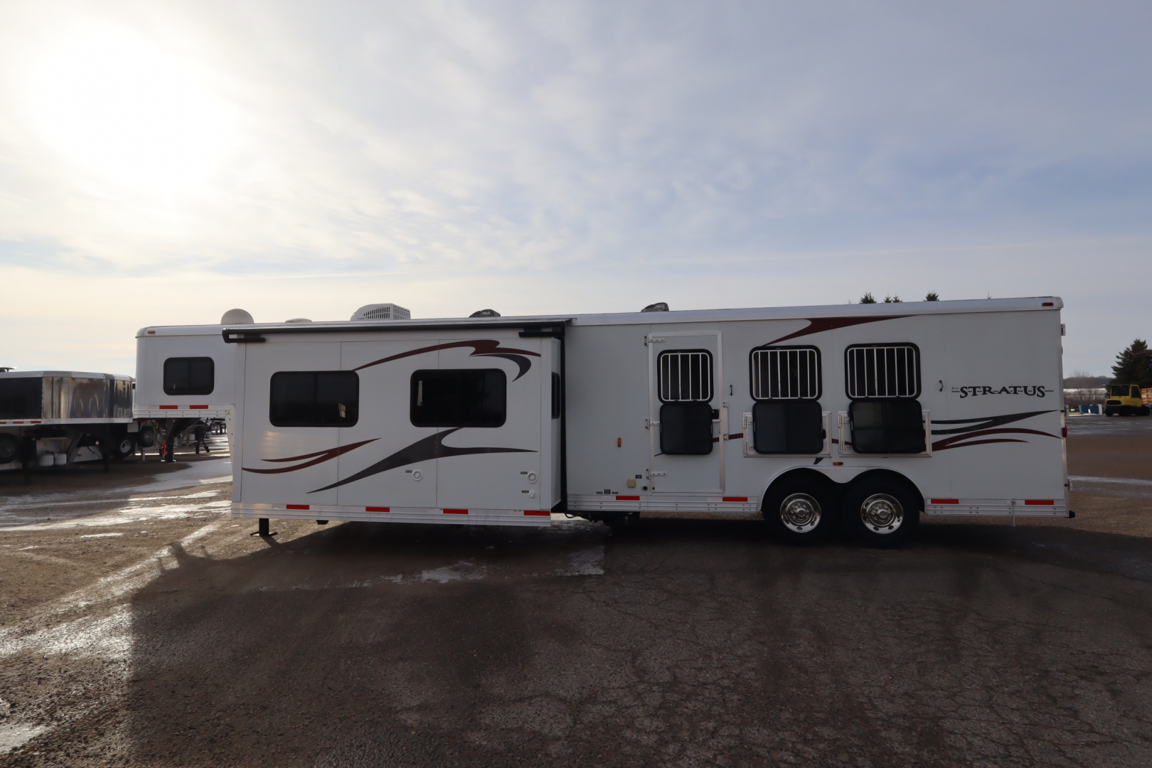 Used 2013 Bison Trailers 3 Place LQ W/Slide-out Horse Trailer
