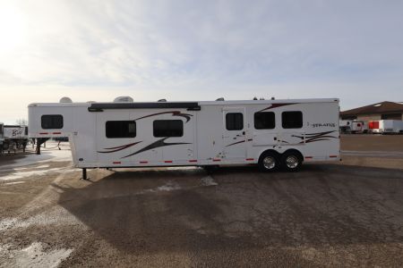 Used 2013 Bison Trailers 3 Place LQ W/Slide-out Horse Trailer