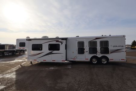 Used 2013 Bison Trailers 3 Place LQ W/Slide-out Horse Trailer