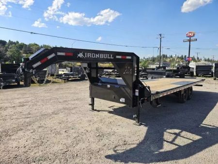 New 2026 Iron Bull 102"x24' 14K Gooseneck Deckover Tilt Trailer