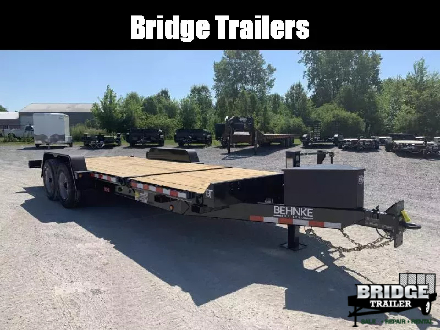 New 2026 Model Year Clearance Behnke TBCT2220ET (83" X 22') 20K Partial Tilt Equipment Trailer