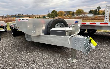 New 2025 EBY 24'6" TRADESMAN Aluminum HD DECKOVER Trailer w/ 50/50 Fold Flat Ramps w/ 8K AXLES