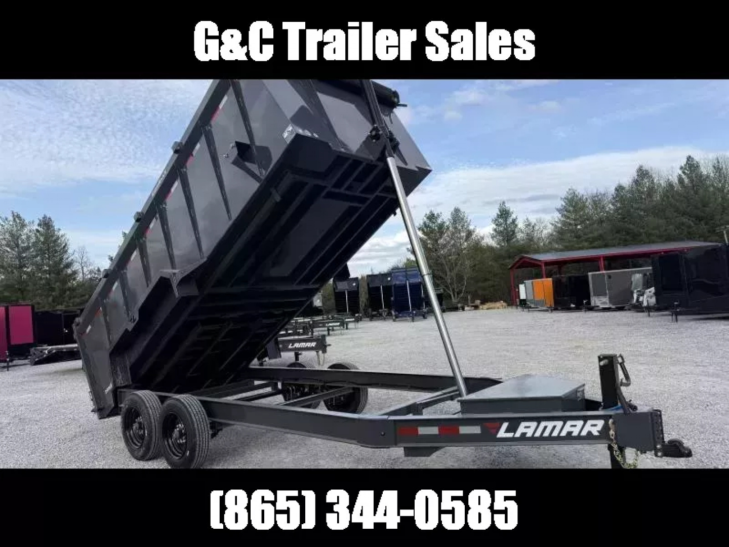 New 2026 Lamar 7x16  (4FT WALLS) DUMP TRAILER 16 GVWR Telescopic Dump