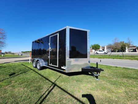 New 2025 Anvil Trailers Cargo / Enclosed Trailer 7x16 V Nose Polycore. 080 with 6'3  Interior height & BarLock on Side Door InteriorPlywood  7k Gvwr Double Axle