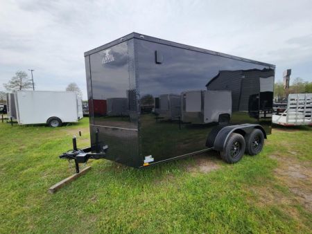 New 2025 Anvil AT7X14TA2 Cargo / Enclosed Trailer 7x14 Enclosed Trailer 6'3  Interior height Double Axle 7k Gvwr Black Out Polycore