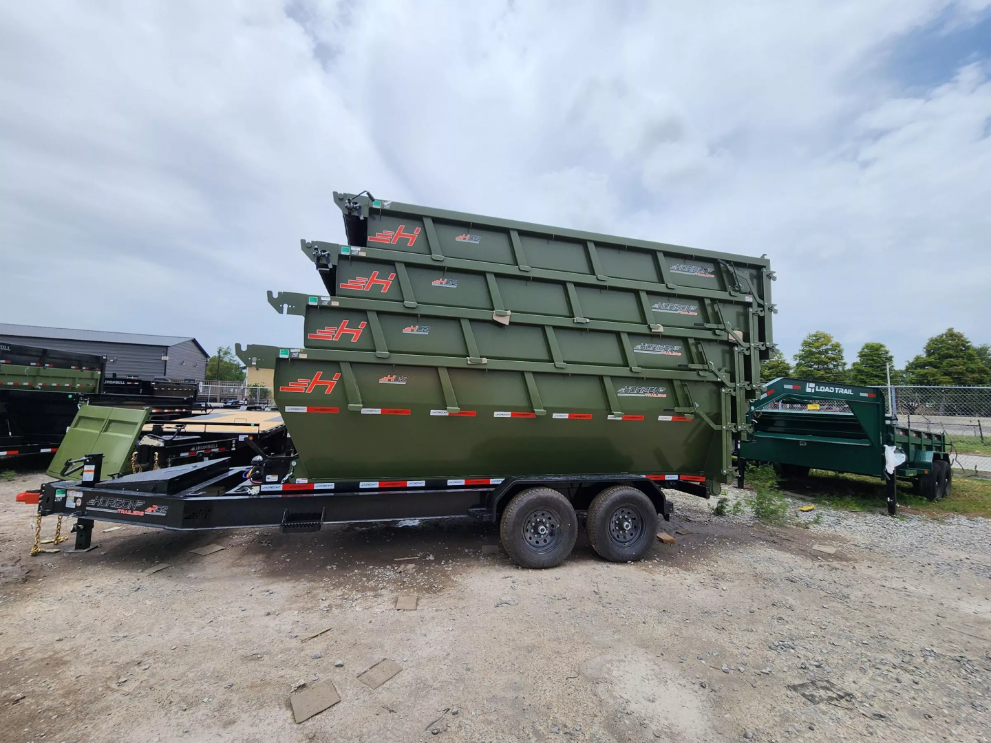 New 2025 Horizon Trailers (4) Package Containers With 16' Roll Off Bumper Pull RDZBP-16' 7K Roll Off