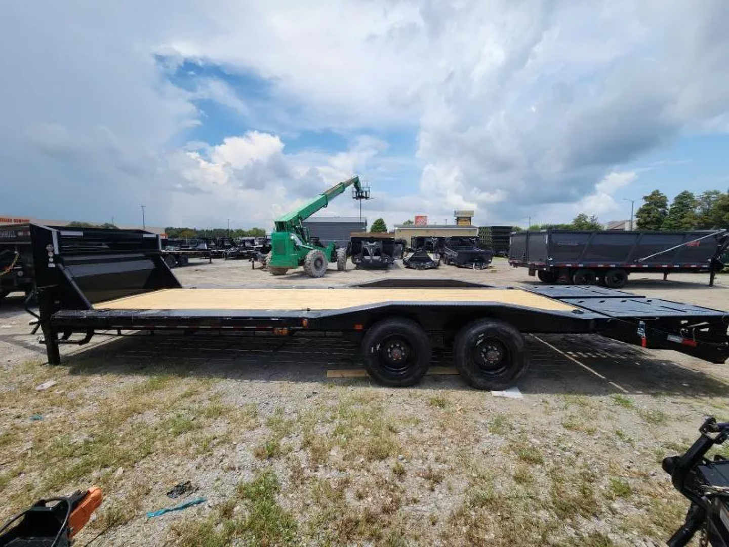 New 2026 Iron Bull EHG0226102 Flatbed Trailer 102" Drive Over Fenders 26' Length with Rampage Ramps 18 Ply Tires with 10k Axles