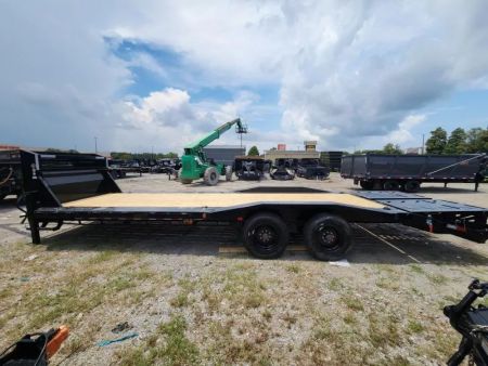 New 2026 Iron Bull EHG0226102 Flatbed Trailer 102" Drive Over Fenders 26' Length with Rampage Ramps 18 Ply Tires with 10k Axles