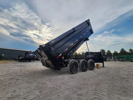 New 2026 Iron Bull Goose Neck Dump Trailer 83x16 & 4' Sides With (3) 7k Axles 21k Gvwr Telescopic 7 Ga Floor
