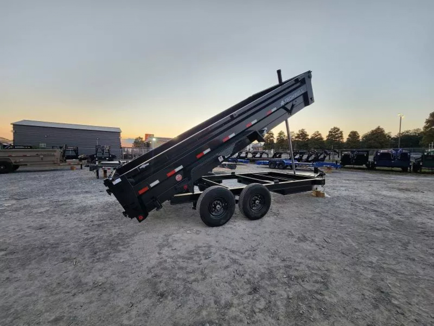 New 2026 Iron Bull 83x16' With 2' Sides Telescopic 7Ga Floor Dump Trailer Over Aged