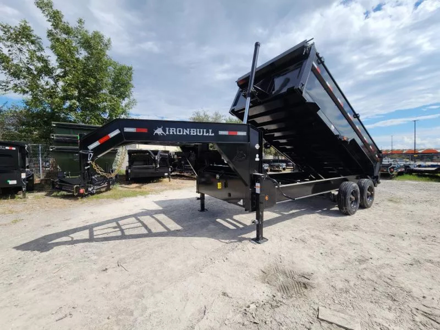 New 2026 Iron Bull 83x16' With 3' Sides With Heavy Axles  21k Gvwr Super Single Wheel 10k Axles Telescopic Gooseneck Dump Trailer