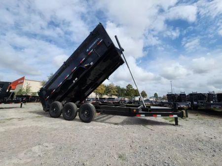 New 2026 Iron Bull 83x16' With 4' Sides Dump Trailer Triple Axles 21k Gvwr Aluminum Slide in Ramps 7Ga Floor