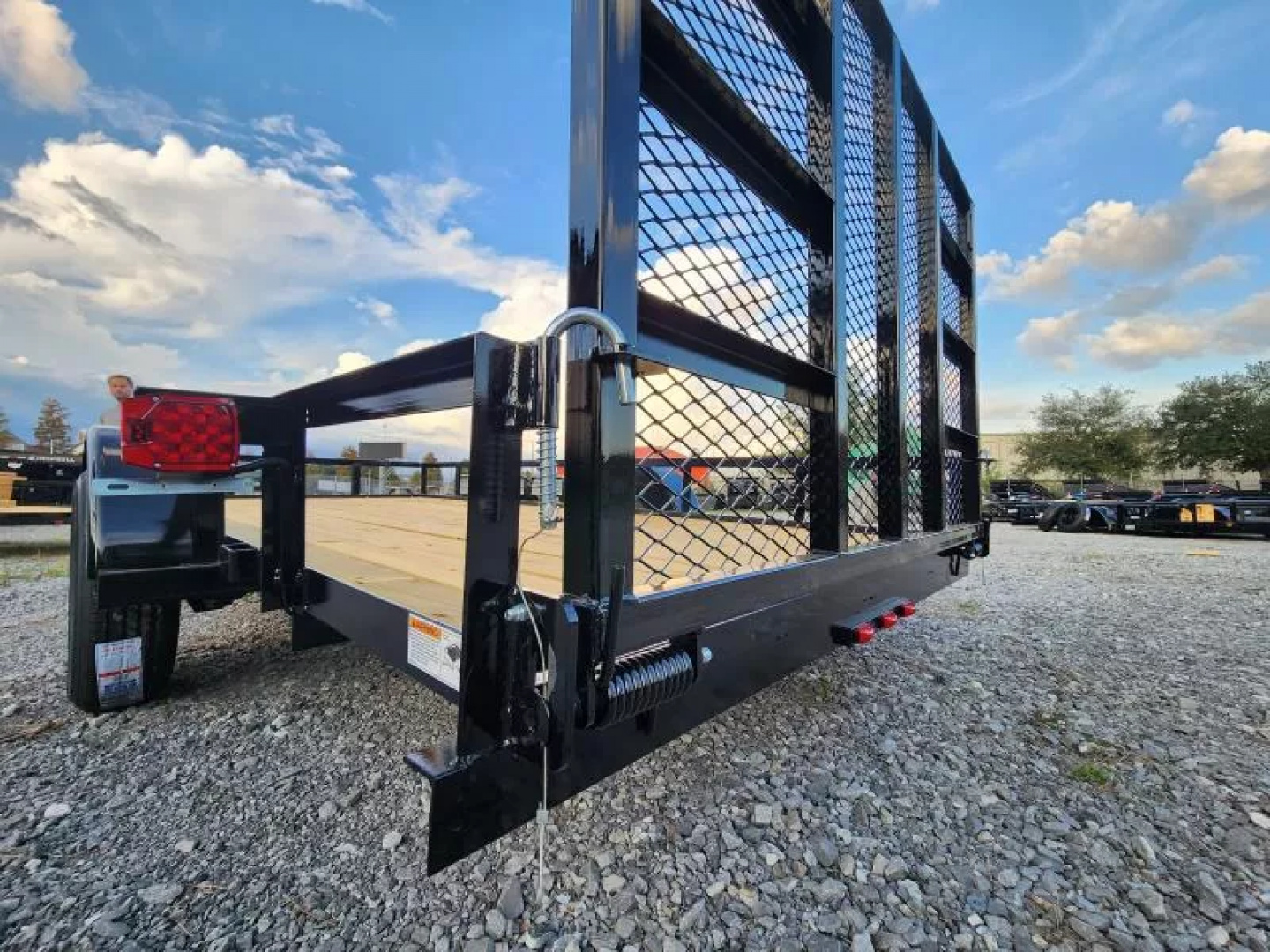 New 2026 Top Hat Trailers 77"x14' Square Tube Rear Gate and Rails Utility Trailer