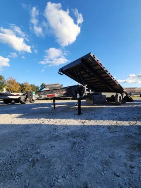New 2026 Horizon Trailers FFT 24' Length X 102" DeckOver Bumper Pull 10K Axles  21k Gvwr Power Tilt Trailer 18 Ply Tires Tool Box