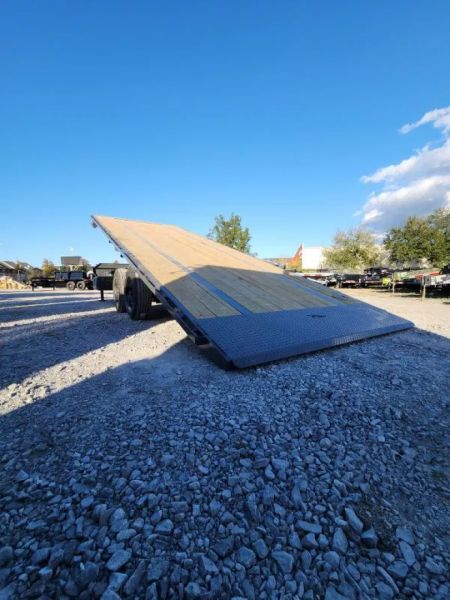 New 2026 Horizon Trailers FFT 24' Length X 102" DeckOver Bumper Pull 10K Axles  21k Gvwr Power Tilt Trailer 18 Ply Tires Tool Box