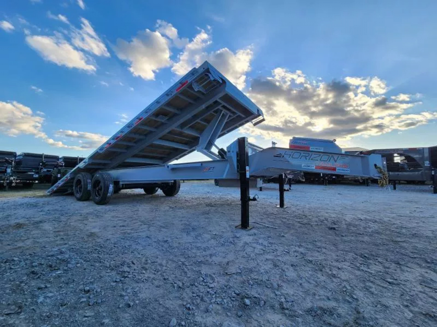 New 2026 Horizon Trailers FFT 24' X102" BP 10k Axles  21k Gvwr 18 Ply Tires Tool Box Tilt Trailer