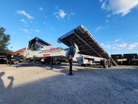 New 2026 Horizon Trailers FFT 24' X102" BP 10k Axles  21k Gvwr 18 Ply Tires Tool Box Tilt Trailer