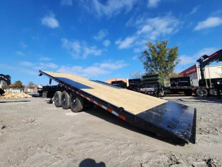 New 2026 Iron Bull Deck Over Power Power Tilt Trailer 102"x30' Length Triple 7k Axles 21k Gvwr With Hydraulic Jack & Tool Box on Each side Solar Panel
