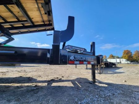 New 2026 Iron Bull Deck Over Power Power Tilt Trailer 102"x30' Length Triple 7k Axles 21k Gvwr With Hydraulic Jack & Tool Box on Each side Solar Panel