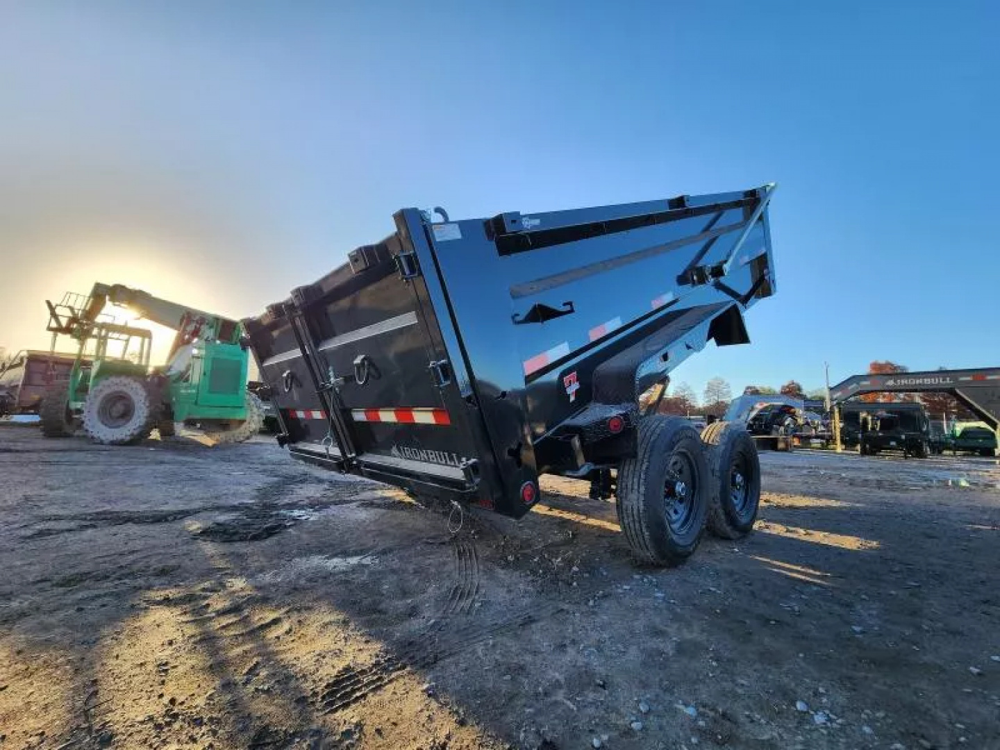 New 2026 Iron Bull DTB Model 83x14' With 3' Sides Crank Tarp System with 7Ga Floor
