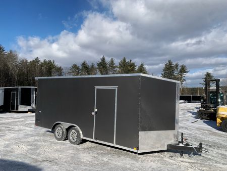 New 2026 Pace American 8.5x18 + 2ft V nose/ Rear Spoiler/ Journey SE / 7' Int. / 16" oc construction - 7000GVW