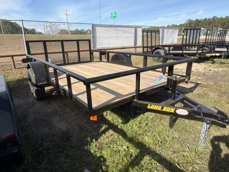 New 2025 Long Run Trailers 7X12 Single Axle Utility Trailer w/ dovetail and rear gate