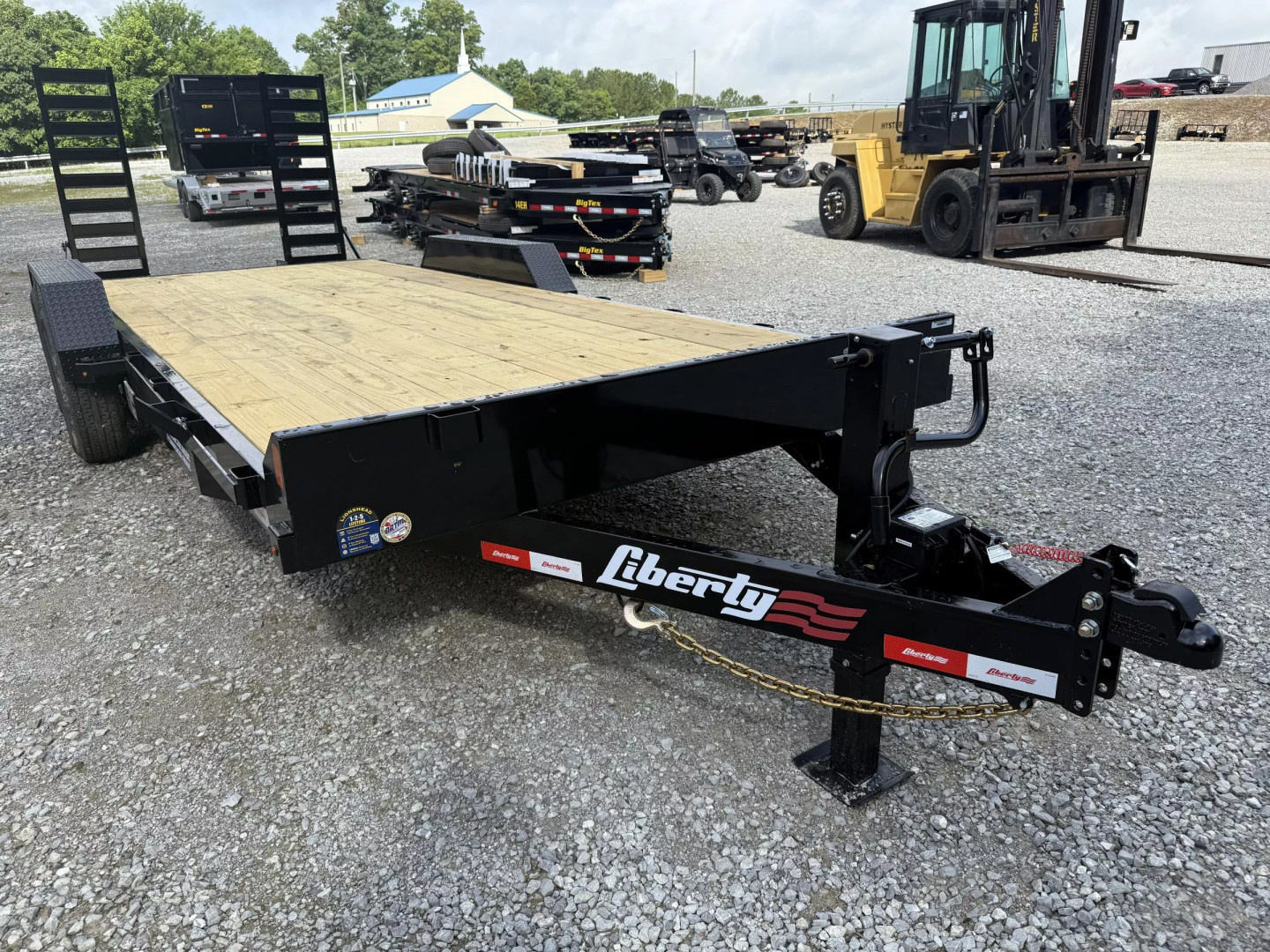 New 2026 Liberty Le Equipment Trailer stand up ramps