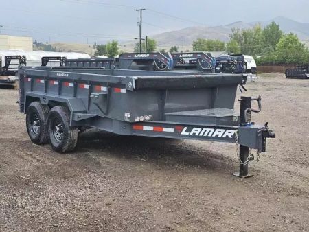 New 2026 Lamar 7x12 14k Low-Pro Dump Trailer