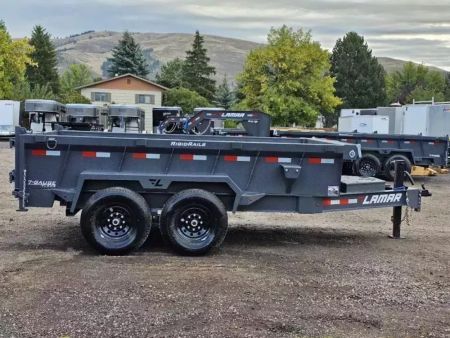New 2026 Lamar 7x12 14k Low-Pro Dump Trailer