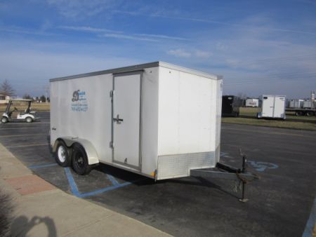 Used 2022 Impact Trailers 7 x 14 ISCAA7.0X14TE2FF Cargo / Enclosed Trailer 7K / Reduced Height