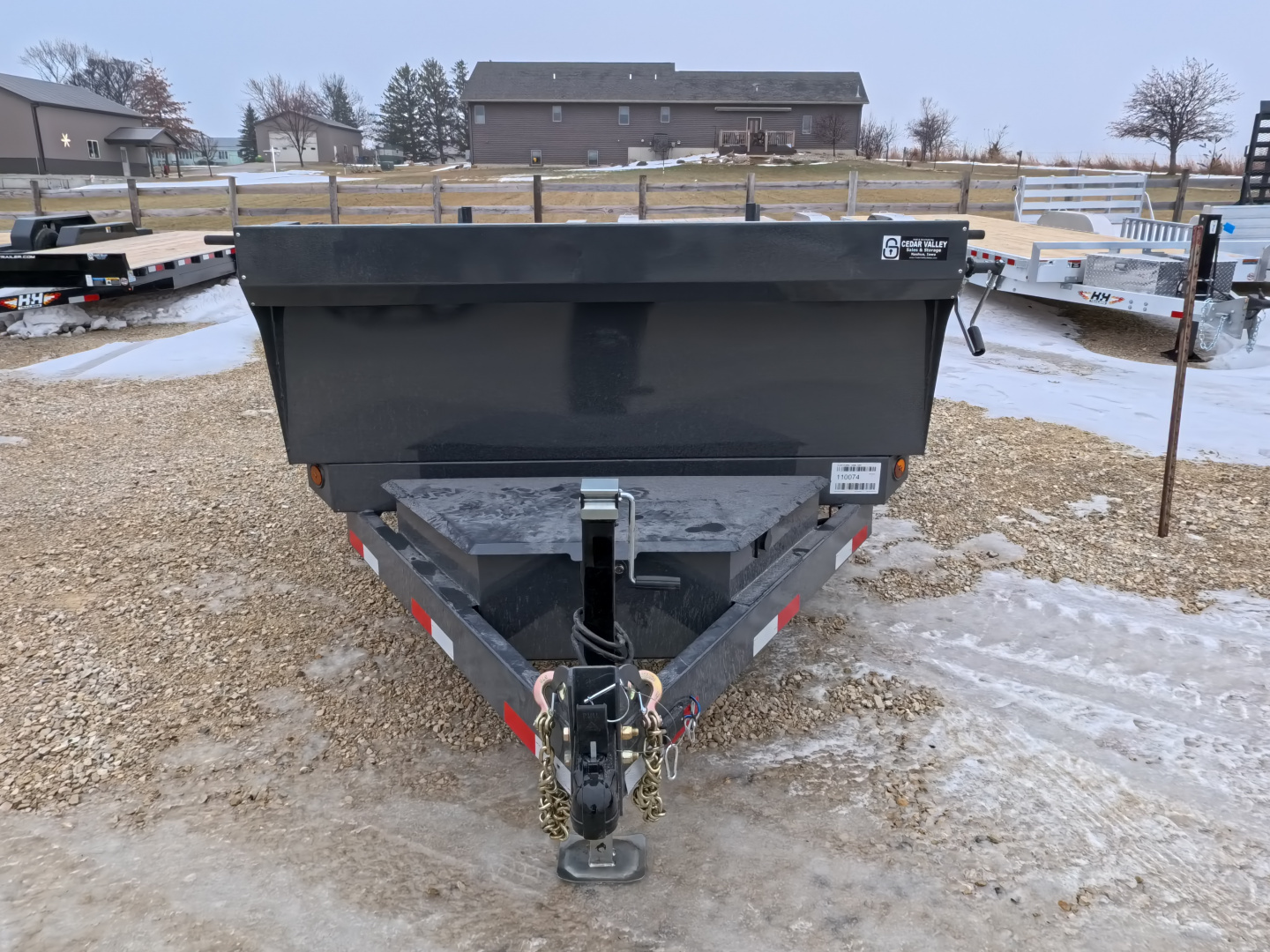 New 2026 Norstar 72x12 DCB Dump Trailer, 9,900lb GVWR, Scissor Lift, Slide-In Ramps, and Tarp Kit