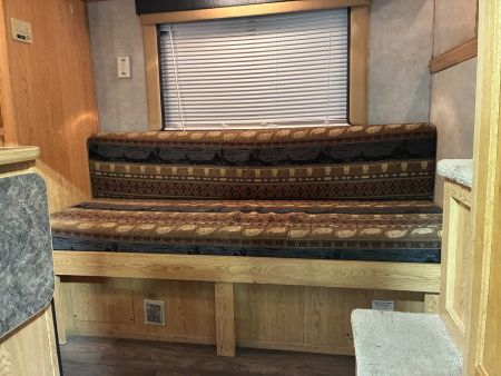 Used 2007 Bison Trailers 3 Horse 8'6" Living Quarter Horse Trailer