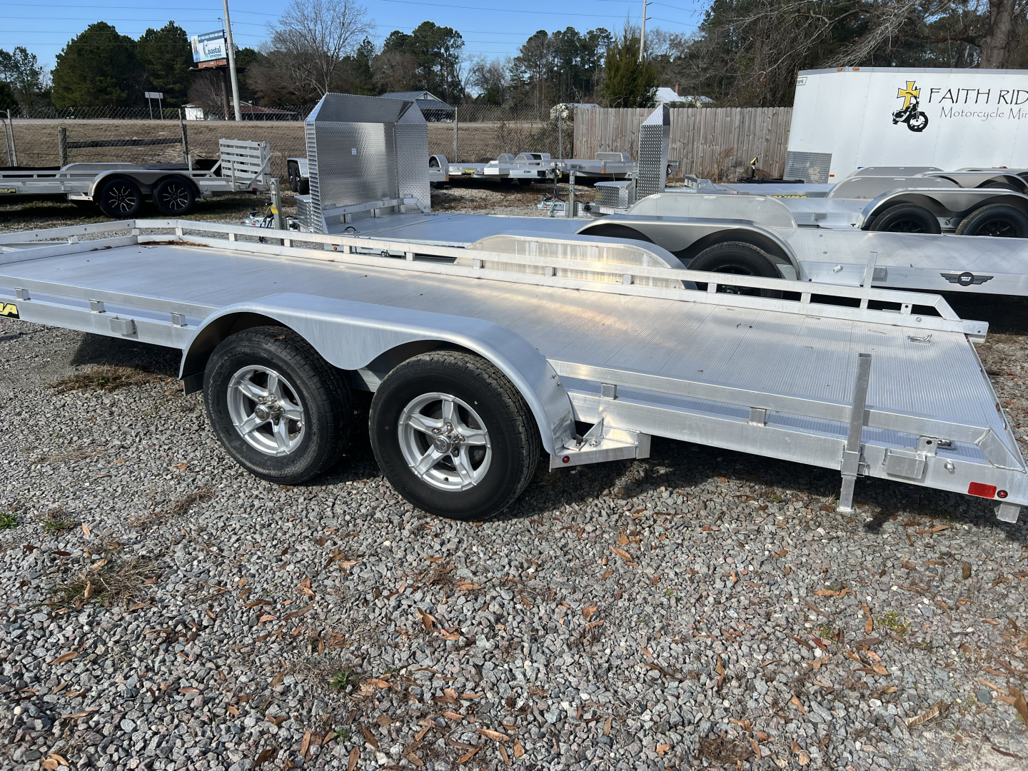 New 2023 Aluma 7818TA-EL-R-RTD Utility Trailer