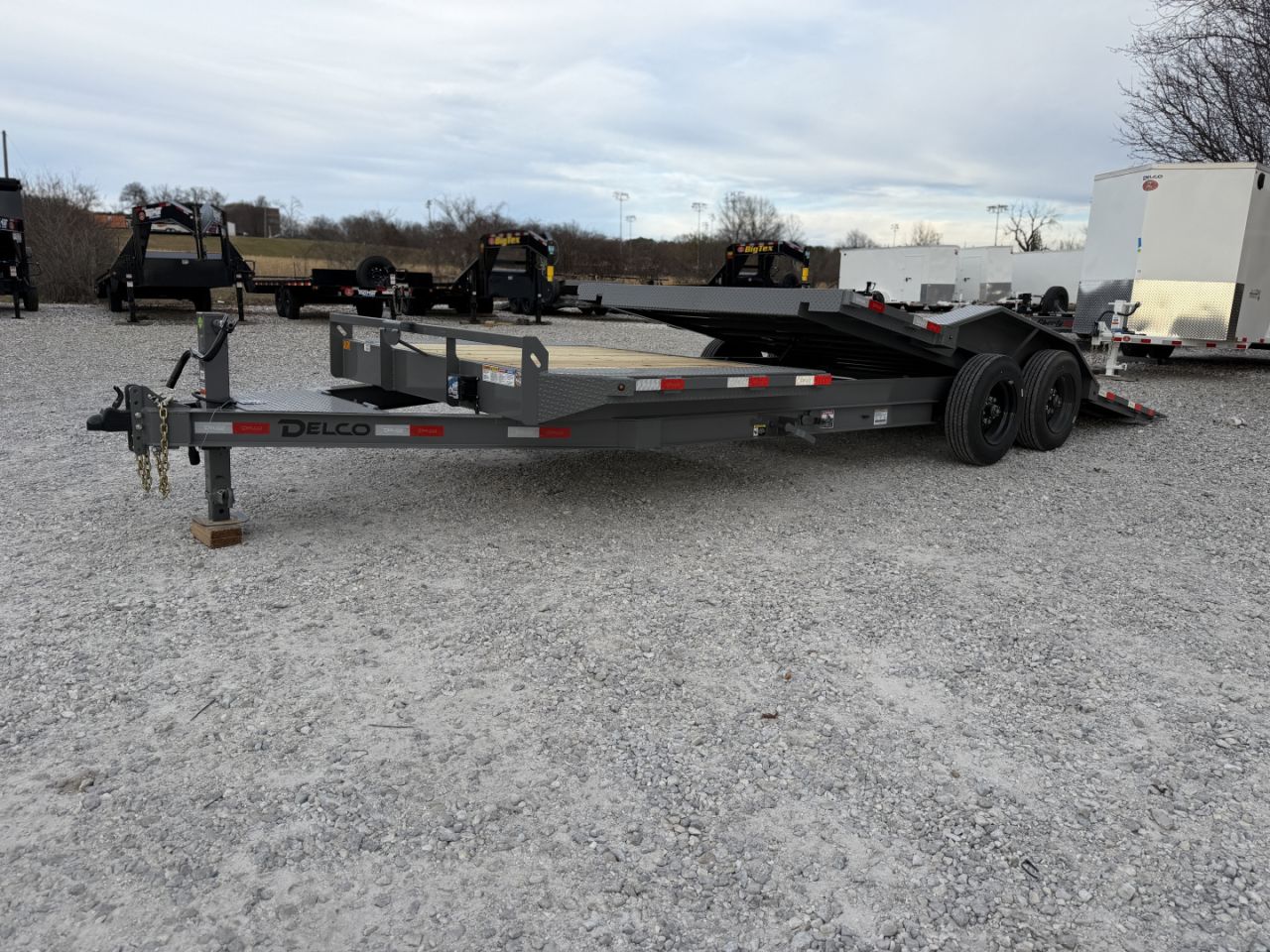 New Delco Trailers DELCO 18K TILT 102"X22" DRIVE OVER FENDERS Tilt Trailer