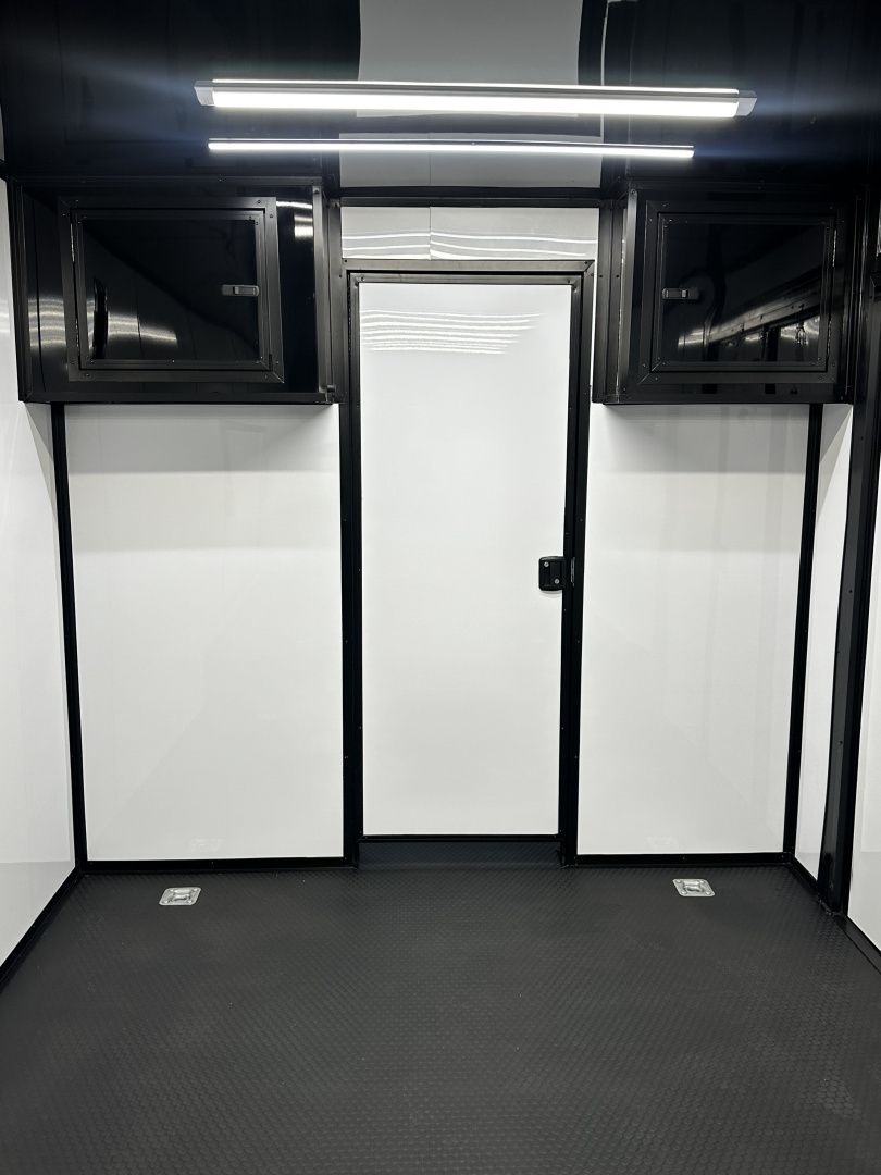New 2027 8.5x32 7'6" Interior -Race/Bathroom Trailer- Finished Interior-5200lb Triple Torsion-Awning-Escape Door