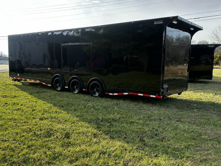 New 2027 8.5x32 7'6" Interior -Race/Bathroom Trailer- Finished Interior-5200lb Triple Torsion-Awning-Escape Door
