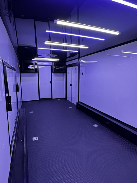 New 2027 8.5x32 7'6" Interior -Race/Bathroom Trailer- Finished Interior-5200lb Triple Torsion-Awning-Escape Door