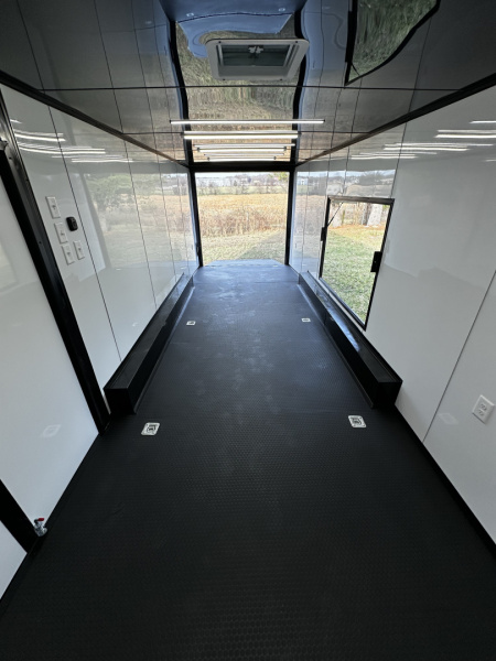 New 2027 8.5x32 7'6" Interior -Race/Bathroom Trailer- Finished Interior-5200lb Triple Torsion-Awning-Escape Door