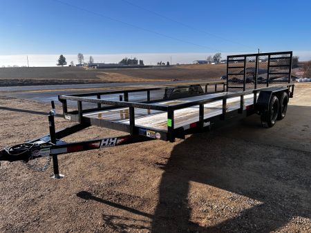 New 2026 H&H Trailers 82"X20' Rail Side Utility 7k gvwr Utility Trailer