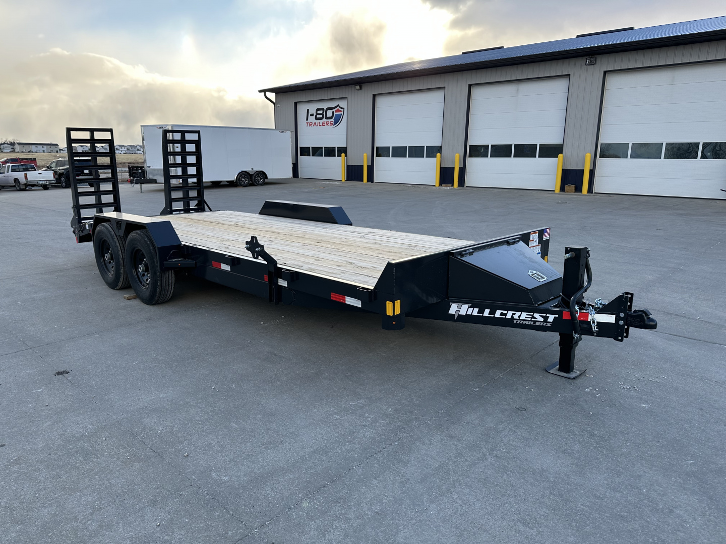 New 2026 Hillcrest Deep Charcoal 82"x18'+2' 16K Equipment Trailer