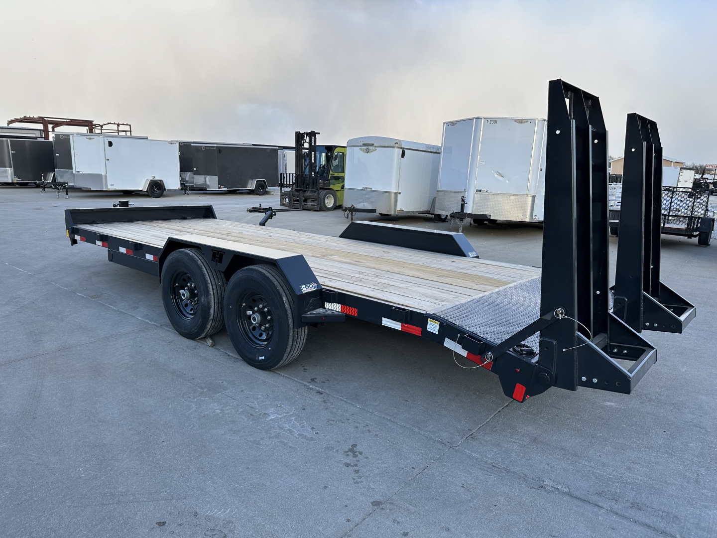 New 2026 Hillcrest Deep Charcoal 82"x18'+2' 16K Equipment Trailer