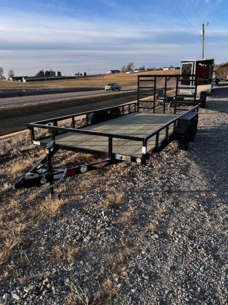 New 2026 H&H Trailers 82"X16' Rail Side Utility 7k gvwr Utility Trailer