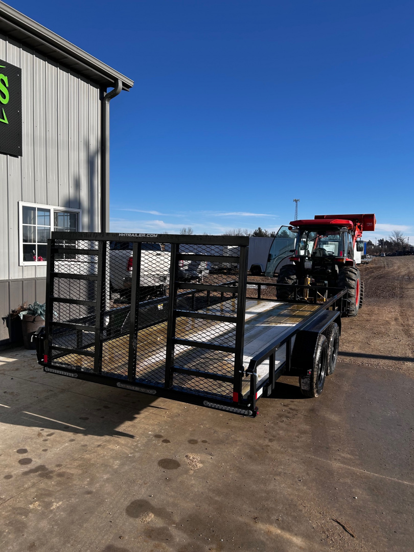 New 2026 H&H Trailers 82"X16' Rail Side Utility 7k gvwr Utility Trailer